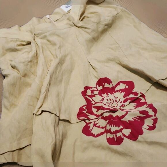 Trelise Cooper Pagoda Biege Tan Floral Embroidered Skirt Party NOWT - Picture 5 of 10